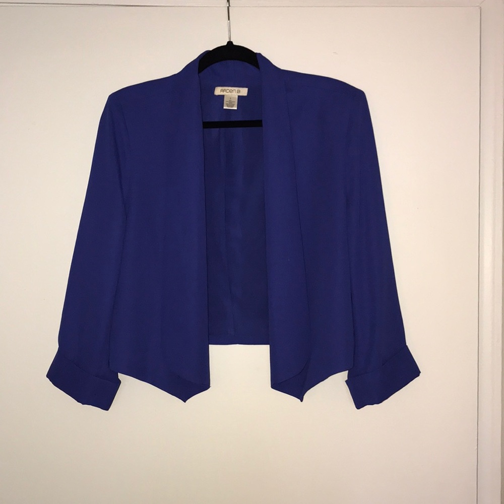 Royal blue blazer.